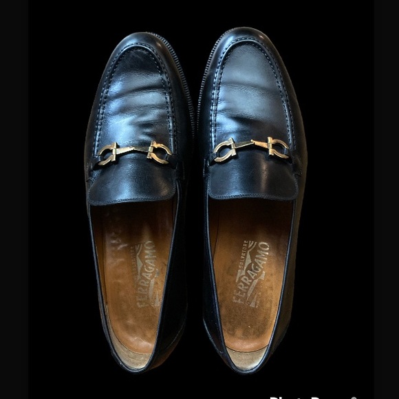 Vintage  Salvatore Ferragamo HORSEBIT Loafer Hold tone Men’s size 10 - Picture 4 of 8